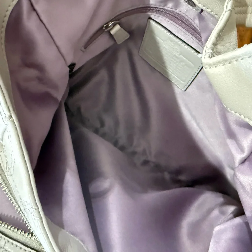 Coach White Leather Hobo Satchel